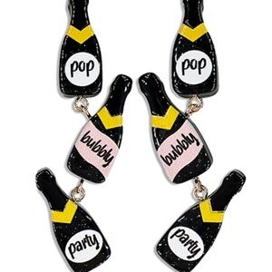 3 Connected Wine Bottle Earring